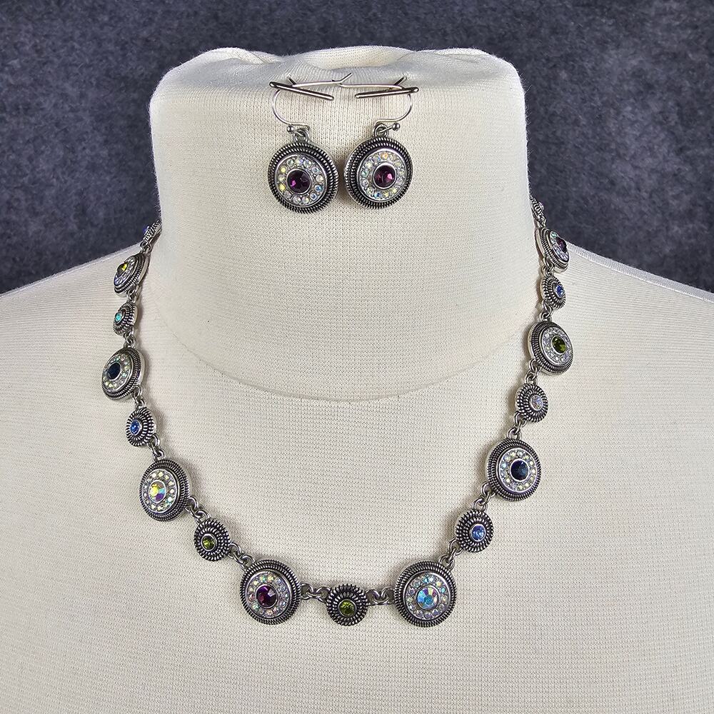 Lia Sophia PRETTY PLEASE Necklace Earrings Demi Parure Seltzer Colorama Retired